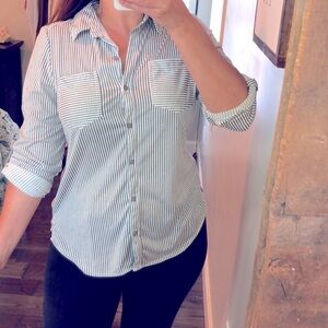 Love Potion medium striped button down top